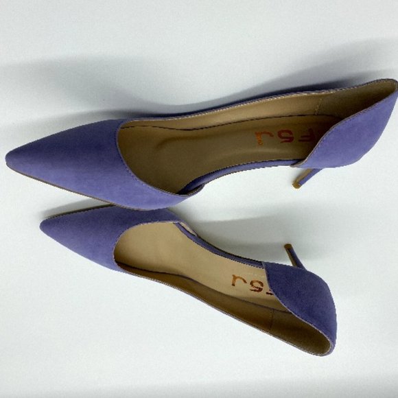 FSJ Women Basic Slip on D'Orsay Pumps Heels Pointe - Picture 10 of 11